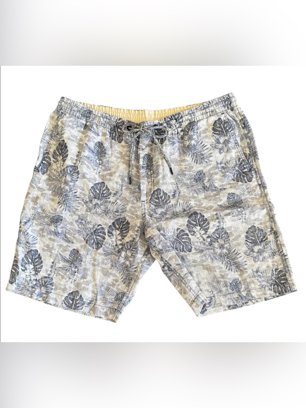 Tommy Bahama men’s XXL linen pull on shorts tropical print casual comfortable